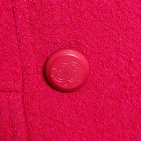 Chanel Size38 98a Double Coco Mark Button Veste rose WS9615