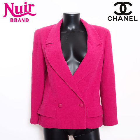 Chanel Size38 98A Double Coco Mark Button Jacket Pink WS9615