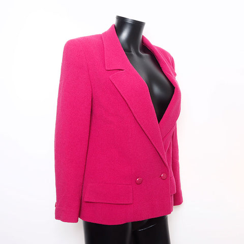 Chanel Size38 98A Double Coco Mark Button Jacket Pink WS9615