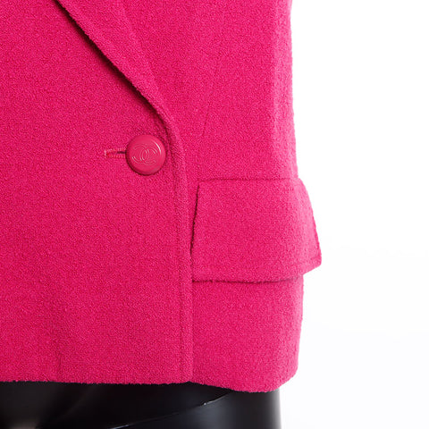 Chanel Size38 98A Double Coco Mark Button Jacket Pink WS9615