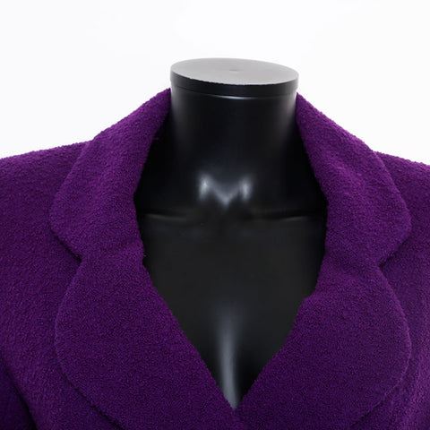 Chanel Size34 Coco Mark Button 94A Jacket Purple WS9618