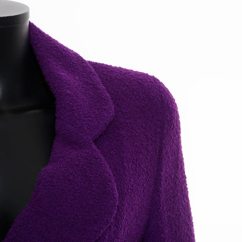 Chanel Size34 Coco Mark Button 94A Jacket Purple WS9618