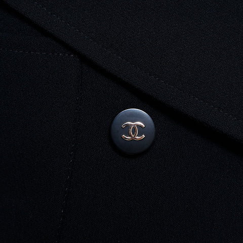 Chanel CHANEL Size 40 Coco Mark Button 96P Jacket Black WS9619
