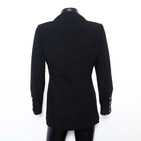 Chanel CHANEL Size 40 Coco Mark Button 96P Jacket Black WS9619