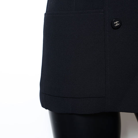 Chanel CHANEL Size 40 Coco Mark Button 96P Jacket Black WS9619