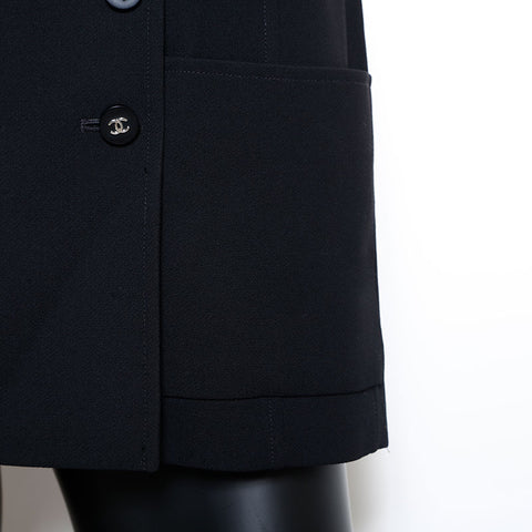 Chanel CHANEL Size 40 Coco Mark Button 96P Jacket Black WS9619