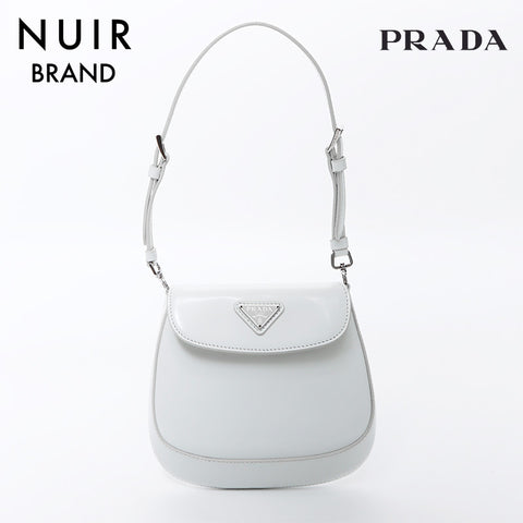 Prada Cleo迷你手提包白色WS9635