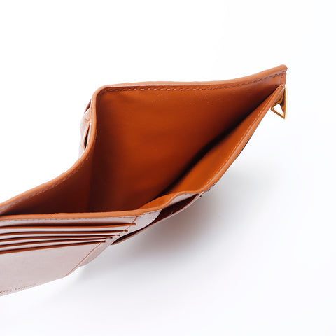 bottegaveneta Intereciato带硬币钱包，棕色钱包，WS9646