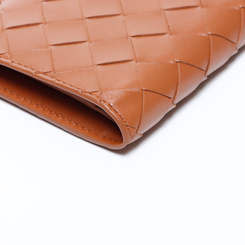 bottegaveneta Intereciato带硬币钱包，棕色钱包，WS9646