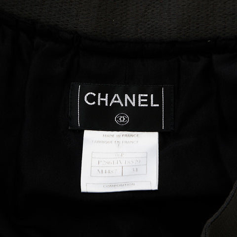 シャネル CHANEL Size34 ツイード 06P ロゴ ココマーク セットアップ ブラック WS9648