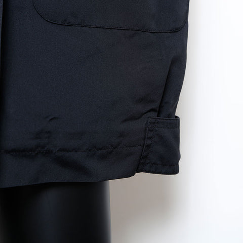 CHANEL Size 38 Nylon silk with fur coat black WS9651