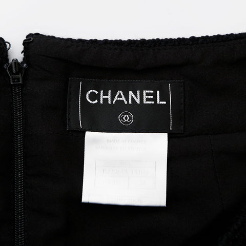 シャネル CHANEL Size38 ウール シルク ココボタン 03A セットアップ ブラック WS9654