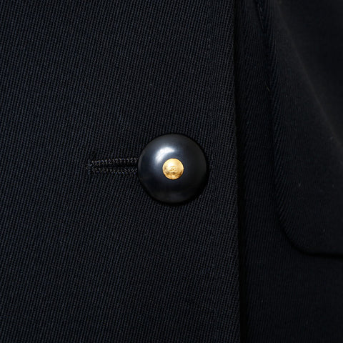 Chanel Size36 Silk Coco Button Double Coco Mark Jacket Black WS9658