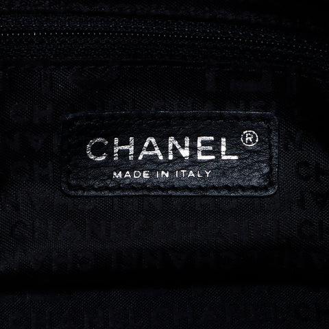 シャネル CHANEL 10番台 シルバー金具 ラムスキン ハンドバッグ ブラック WS9660