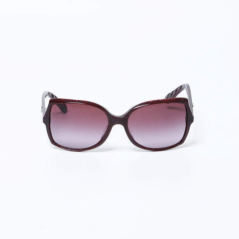 CHANEL COCO Mark butterfly check sunglasses Red WS9662