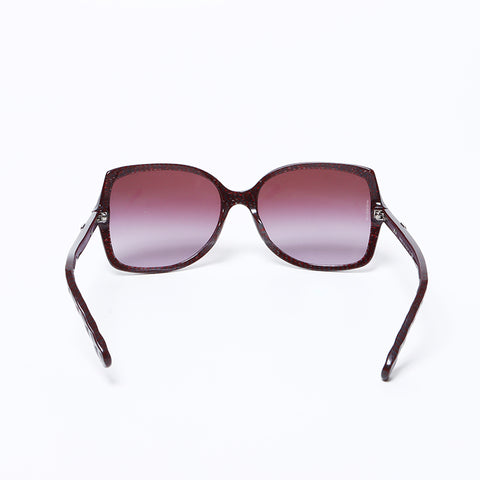 CHANEL COCO Mark butterfly check sunglasses Red WS9662