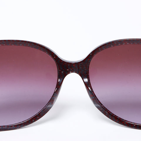 CHANEL COCO Mark butterfly check sunglasses Red WS9662