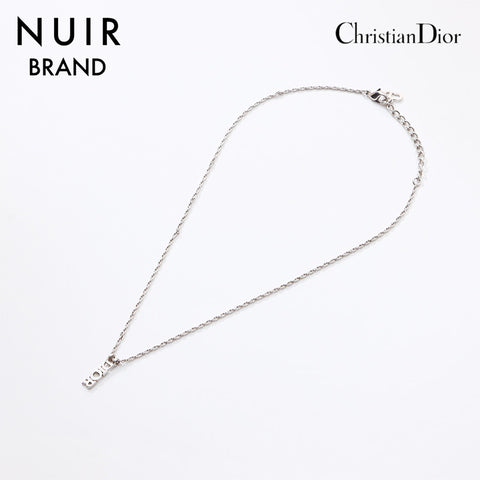 クリスチャンディオール Christian Dior ロゴ ネックレス シルバー WS9668