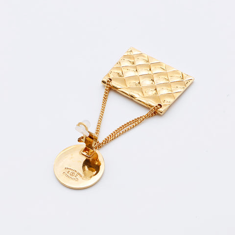 CHANEL 2cc3 Matelasse Bag Coin COCO Mark Earring gold WS9670
