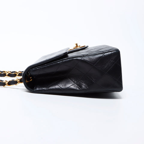 CHANEL No. 4 Lambskin Big Mato Rasse 30 Shoulder Bag black WS9687