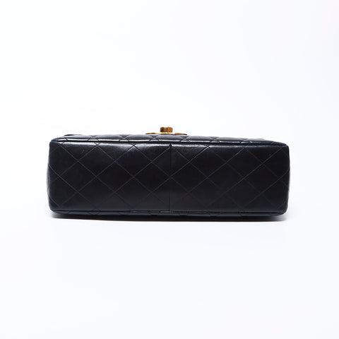 CHANEL No. 4 Lambskin Big Mato Rasse 30 Shoulder Bag black WS9687