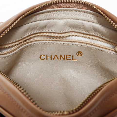 CHANEL 1st Unit Quastenbeutel Braun WS9699