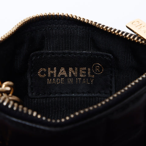 シャネル CHANEL チョコバー コインケース ブラック WS9700