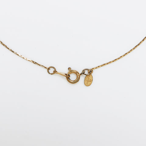 GIVENCHY Vintage G Rhinestone Necklace gold WS9702
