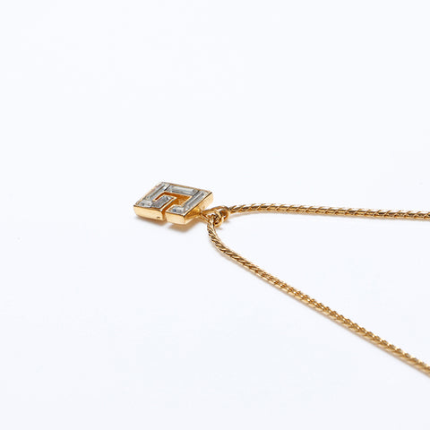 Givenchy Givenchy Vintage G Rhinestone项链金WS9703