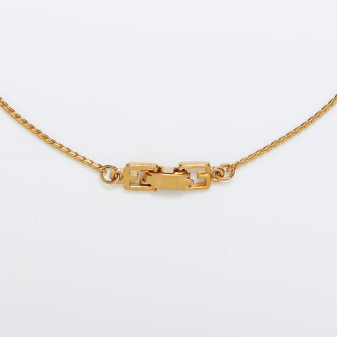 Givenchy Givenchy Vintage G Rhinestone项链金WS9703