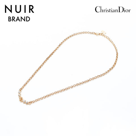 克里斯蒂安·迪奥（Christian Dior）复古CD水钻项链黄金WS9710