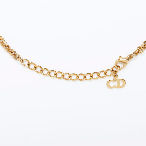 克里斯蒂安·迪奥（Christian Dior）复古CD水钻项链黄金WS9710