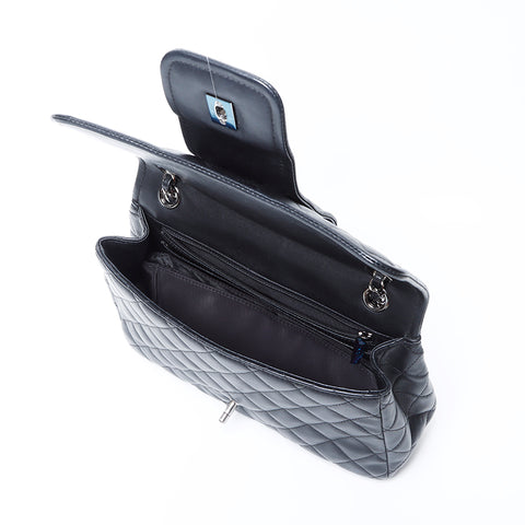 CHANEL Nr. 21 Lammleder Matelasse Umhängetasche schwarz WS9721