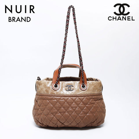 シャネル CHANEL 14番台 インザミックス トートバッグ カーキ WS9723