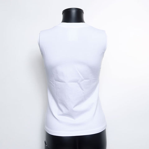 克里斯蒂安·迪奥（Christian Dior）尺寸40棉花珍珠无袖背心白色WS9725
