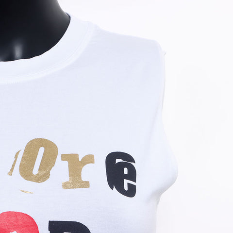 Christian Dior Size 40 Cotton J'adore Sleeveless Tank top white WS9725