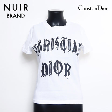 クリスチャンディオール Christian Dior Size40 コットン ロゴ 半袖Ｔシャツ ホワイト WS9726