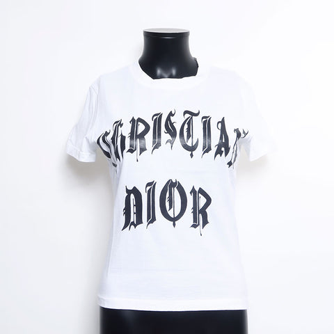 クリスチャンディオール Christian Dior Size40 コットン ロゴ 半袖Ｔシャツ ホワイト WS9726