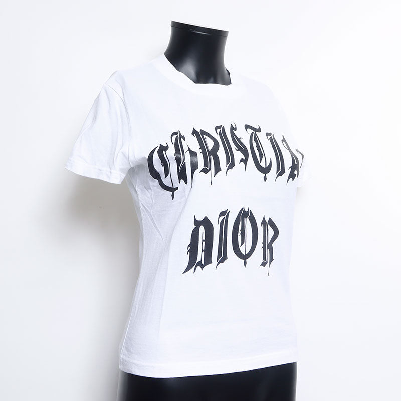 Christian Dior Size 40 Cotton Logo Short Sleeve T-Shirt White