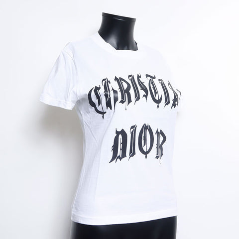 クリスチャンディオール Christian Dior Size40 コットン ロゴ 半袖Ｔシャツ ホワイト WS9726