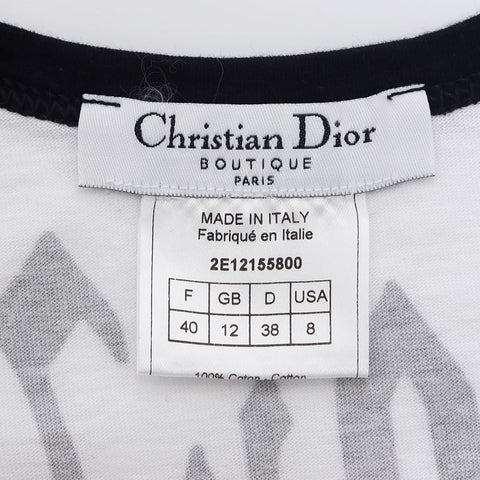 クリスチャンディオール Christian Dior Size40 コットン ロゴ タンクトップ ホワイト WS9727