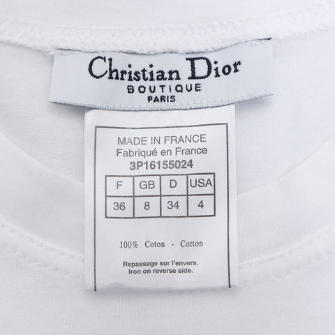 クリスチャンディオール Christian Dior Size36 コットン ロゴ 半袖Ｔシャツ ホワイト WS9729