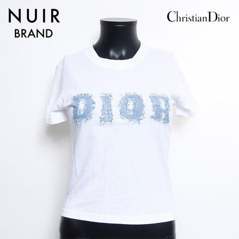 クリスチャンディオール Christian Dior Size36 コットン ロゴ 半袖Ｔシャツ ホワイト WS9729