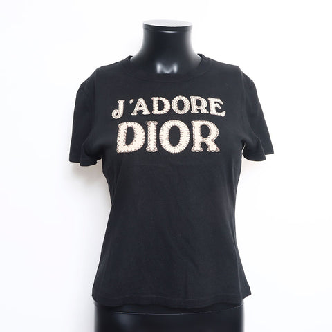 クリスチャンディオール Christian Dior Size42 コットン ジャドール 半袖Ｔシャツ ブラック WS9730