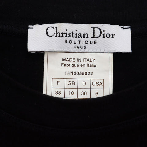 クリスチャンディオール Christian Dior Size36 コットン スマイル 半袖Ｔシャツ ブラック WS9733