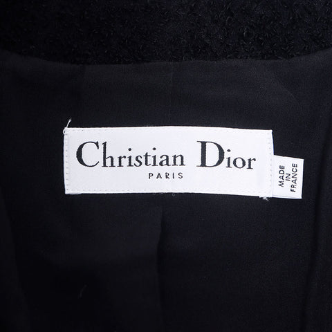 クリスチャンディオール Christian Dior Size34 ウール シルク ブルゾン ジャケット ブラック WS9735