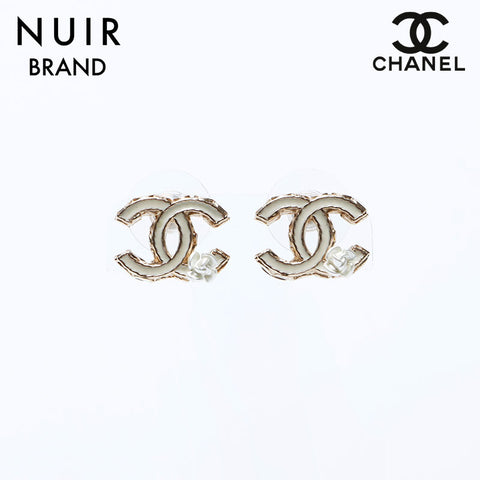 シャネル CHANEL A12 ココマーク フラワー ピアス ホワイト ゴールド WS9745 – NUIR VINTAGE