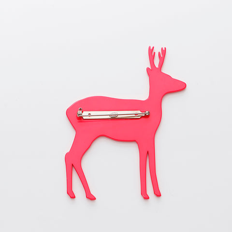 CHANEL 01A Reindeer Brooch pink WS9747