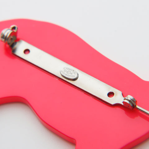 CHANEL 01A Reindeer Brooch pink WS9747