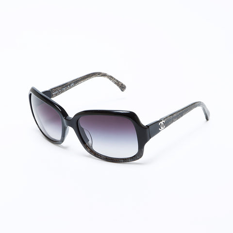 【美品】CHANEL sunglasses coco BLACK unisex Used] Chanel CHANEL Sunglasses Coco Mark Coco Mark Plastic